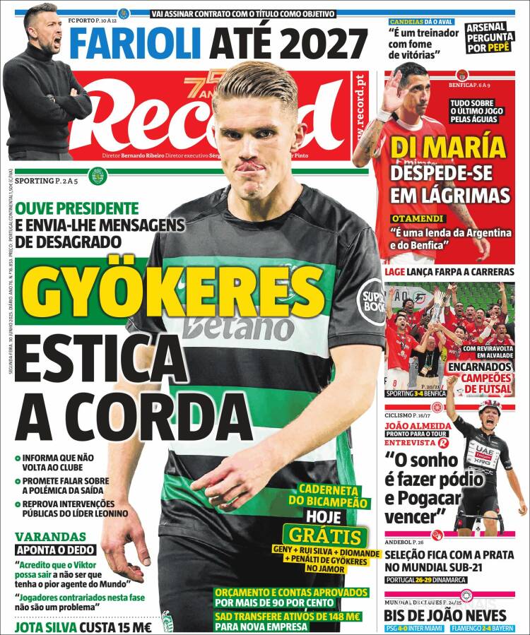 Portada de Record (Portugal)