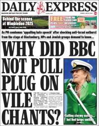 Portada de Daily Express (Reino Unido)