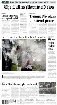 Portada de Dallas Morning News (USA)