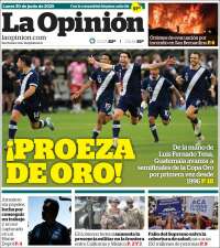 Portada de La Opinión (USA)
