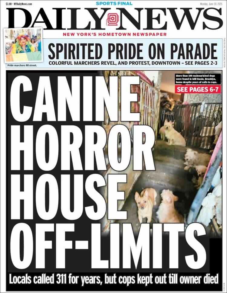 Portada de Daily News - New York (USA)