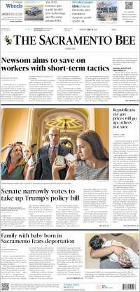 Portada de The Sacramento Bee (USA)