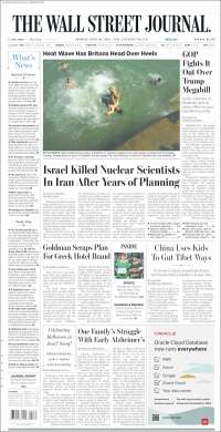 Portada de Wall Street Journal (USA)