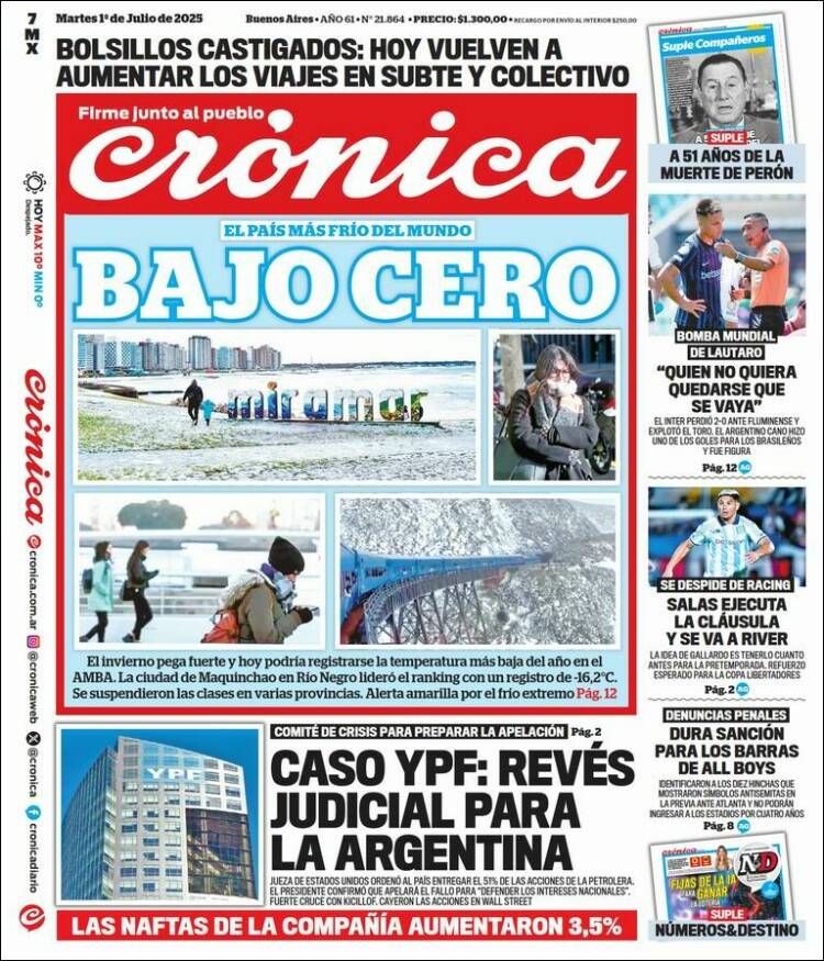 Portada de La Voz del Chaco (Argentina)