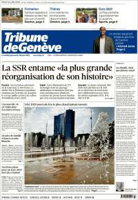 Portada de La Tribune de Genève (Suisse)
