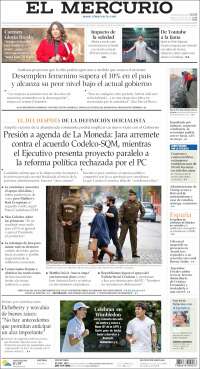 Portada de El Mercurio (Chili)