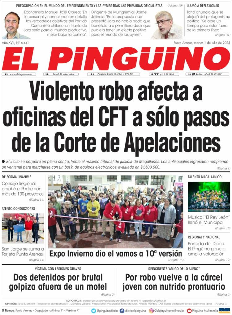 Portada de El Pingüino (Chile)