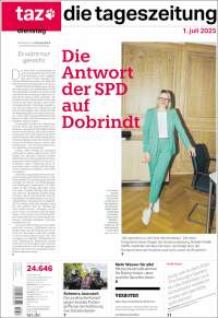 Portada de Die Tageszeitung (Germany)