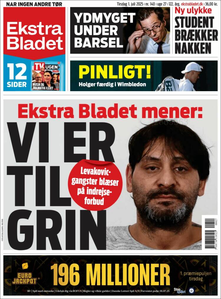 Portada de Ekstra Bladet (Denmark)