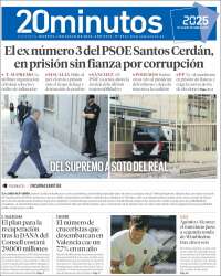 Portada de 20 Minutos - Valencia (Espagne)