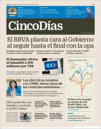 Portada de Cinco Días (España)