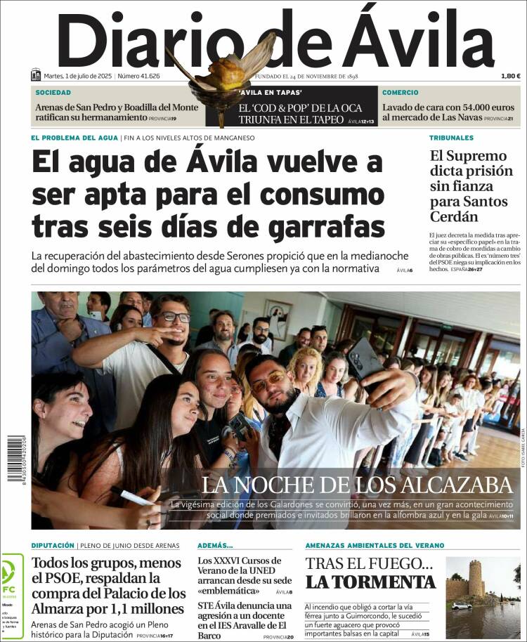 Portada de Diario de Ávila (Espagne)