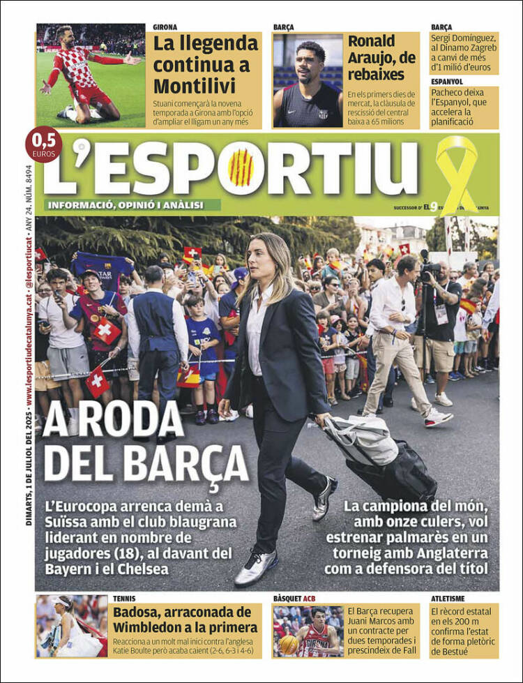 Portada de L'Esportiu (Espagne)