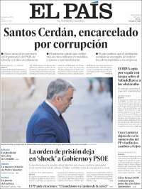 Portada de El País (España)