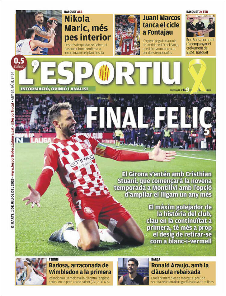 Portada de L'Esportiu : Girona (Espagne)