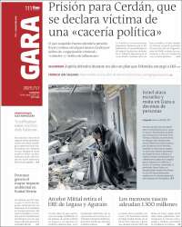 Portada de Gara (España)