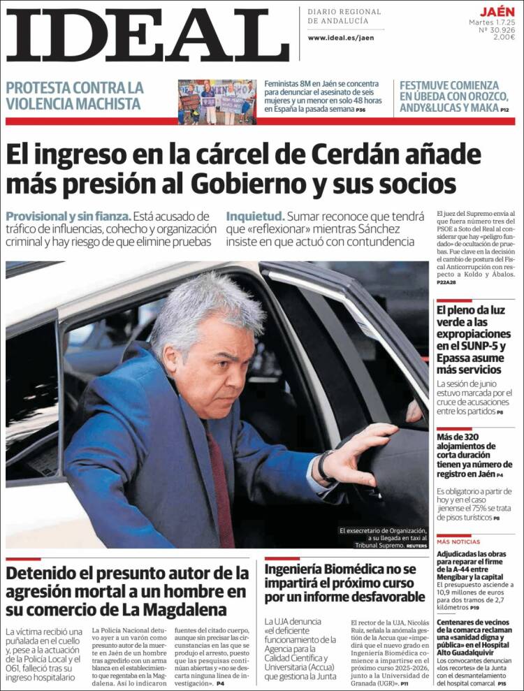 Portada de El Ideal de Jaén (Espagne)