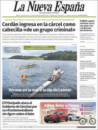 Portada de La Nueva España (España)