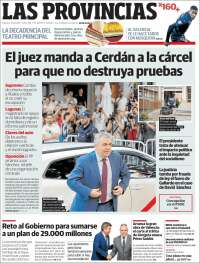 Portada de Las Provincias (Espagne)