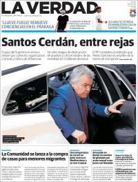Portada de La Verdad de Murcia (Espagne)