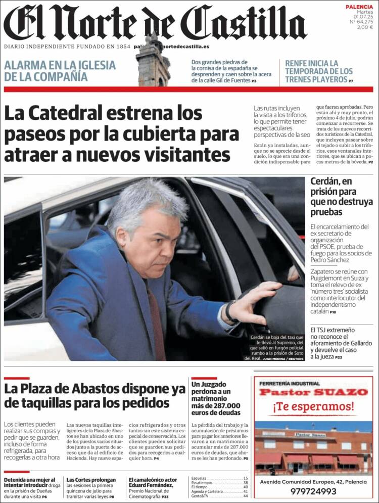 Portada de Norte de Castilla - Palencia (Espagne)