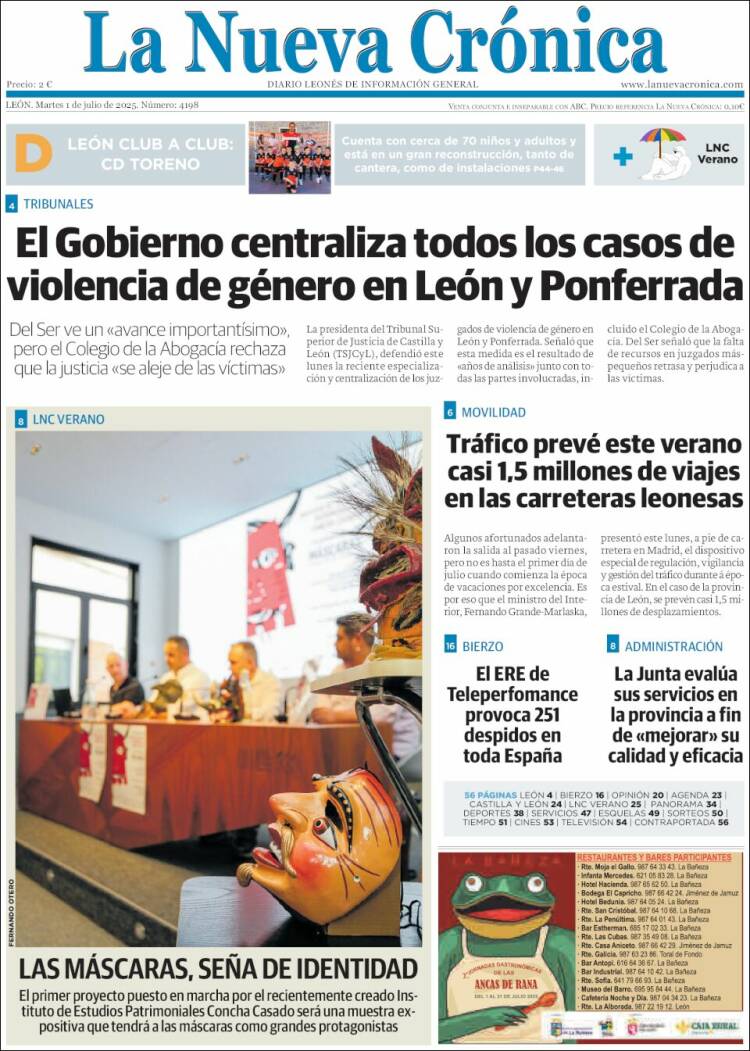 Portada de La Nueva Crónica (España)