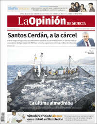Portada de La Opinión de Murcia (Espagne)