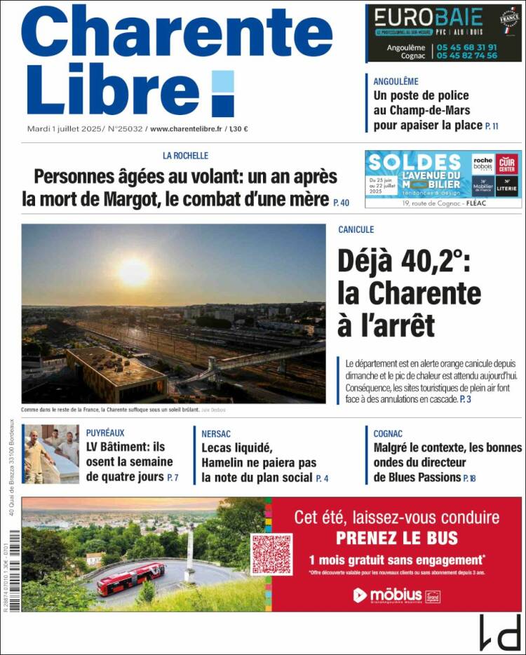 Portada de Charente Libre (France)