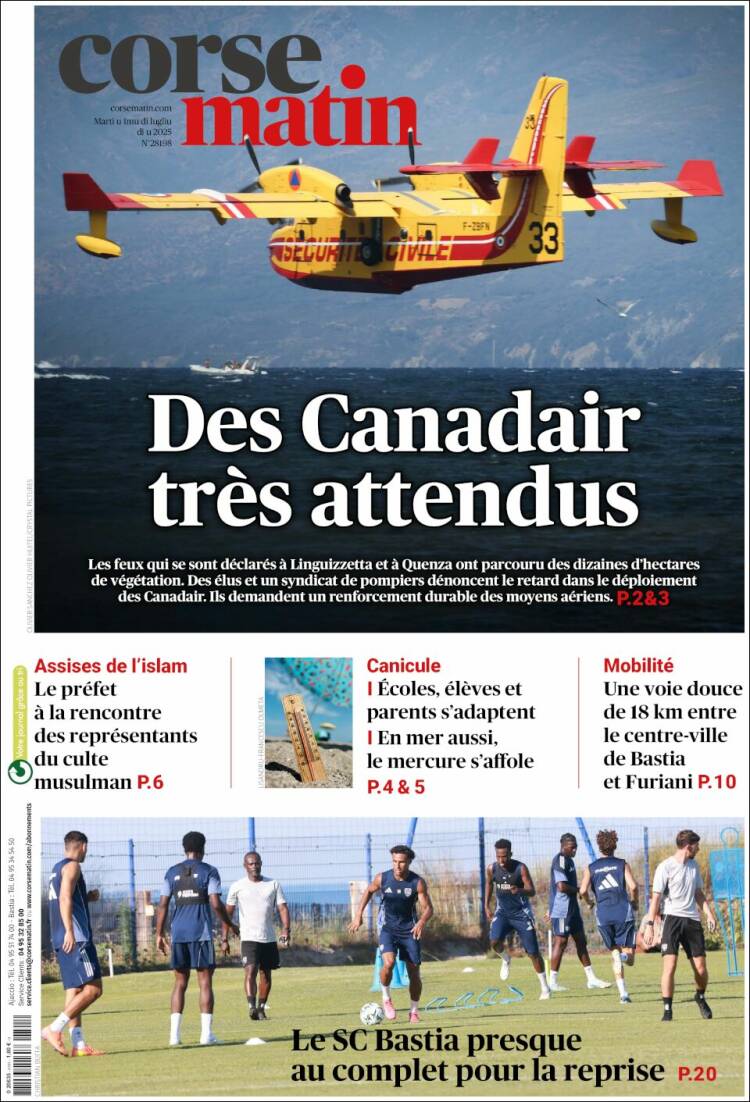 Portada de Corse-Matin (France)