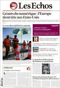 Portada de Les Echos (Francia)