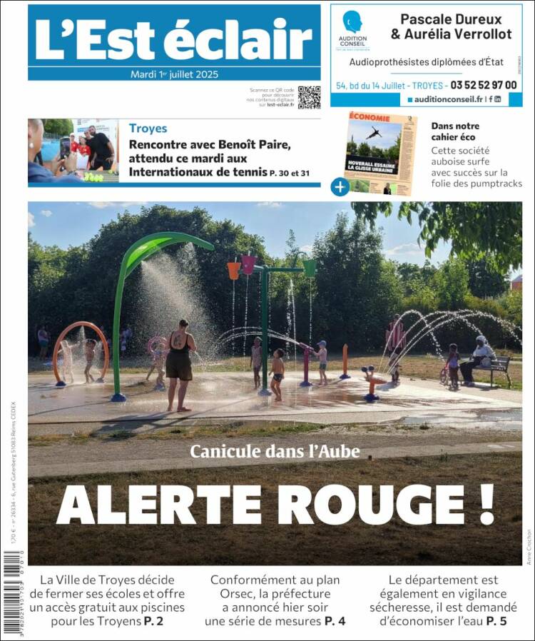 Portada de L'Est Eclair (France)