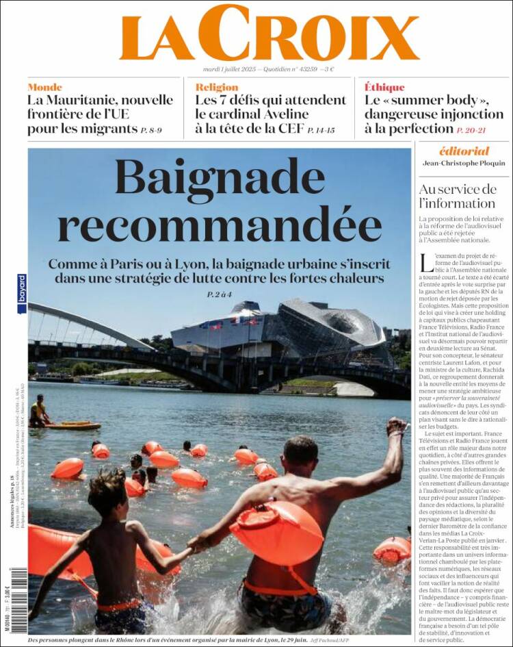 Portada de La Croix (Francia)