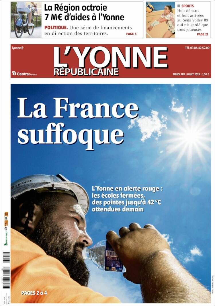 Portada de L'Yonne-Républicaine (France)