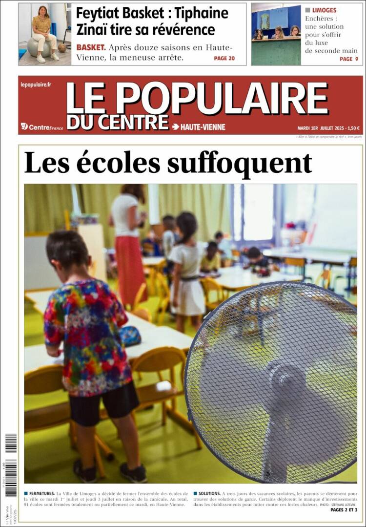 Portada de Le Populaire du Centre (France)