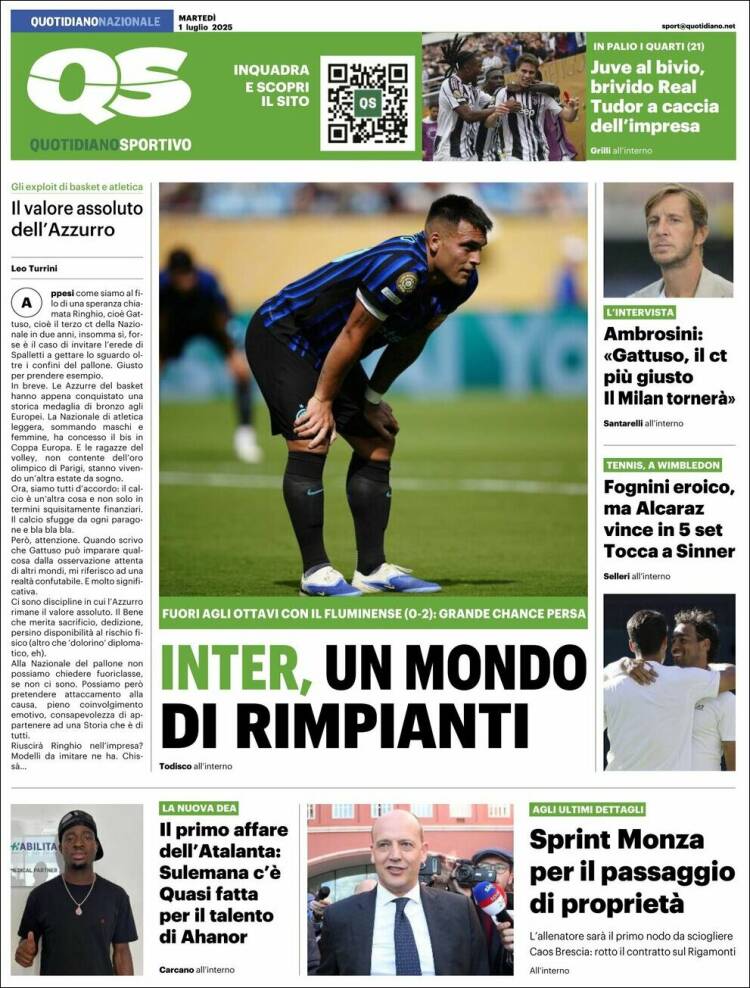 Portada de Quotidiano Sportivo (Italie)