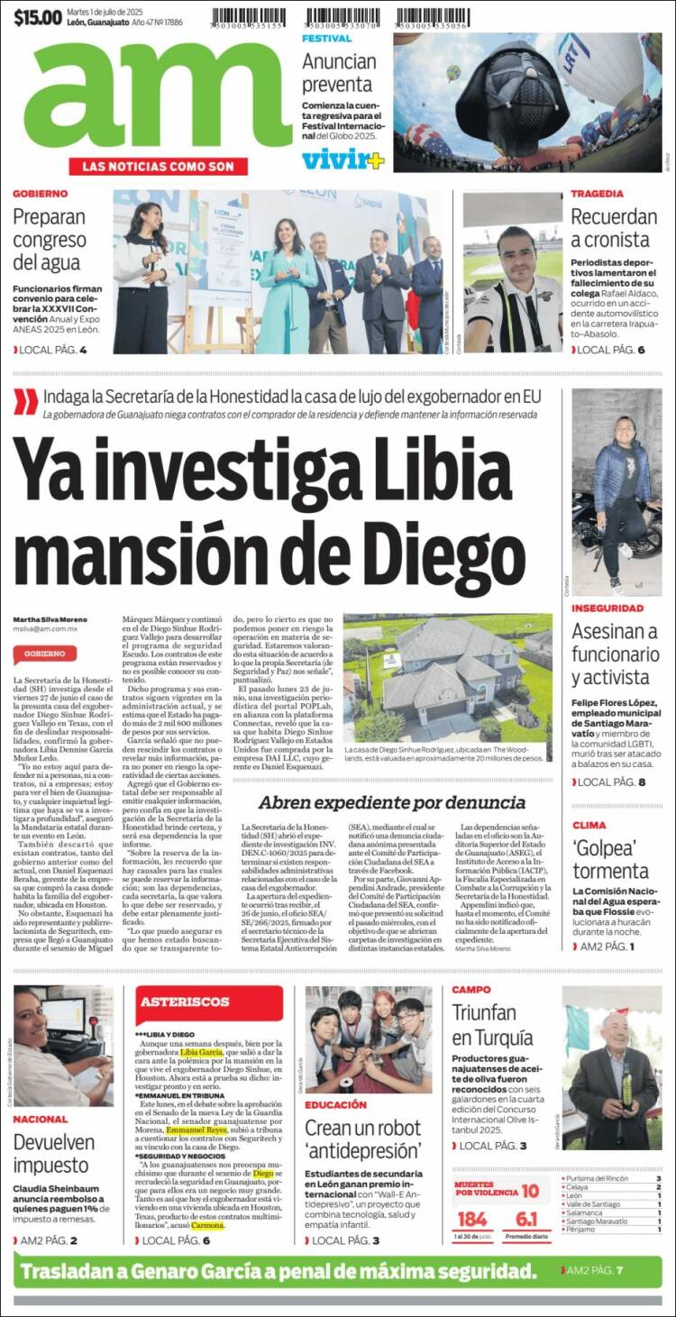 Portada de Al Día A.M. (México)