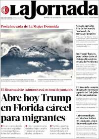 Portada de La Jornada (Mexico)