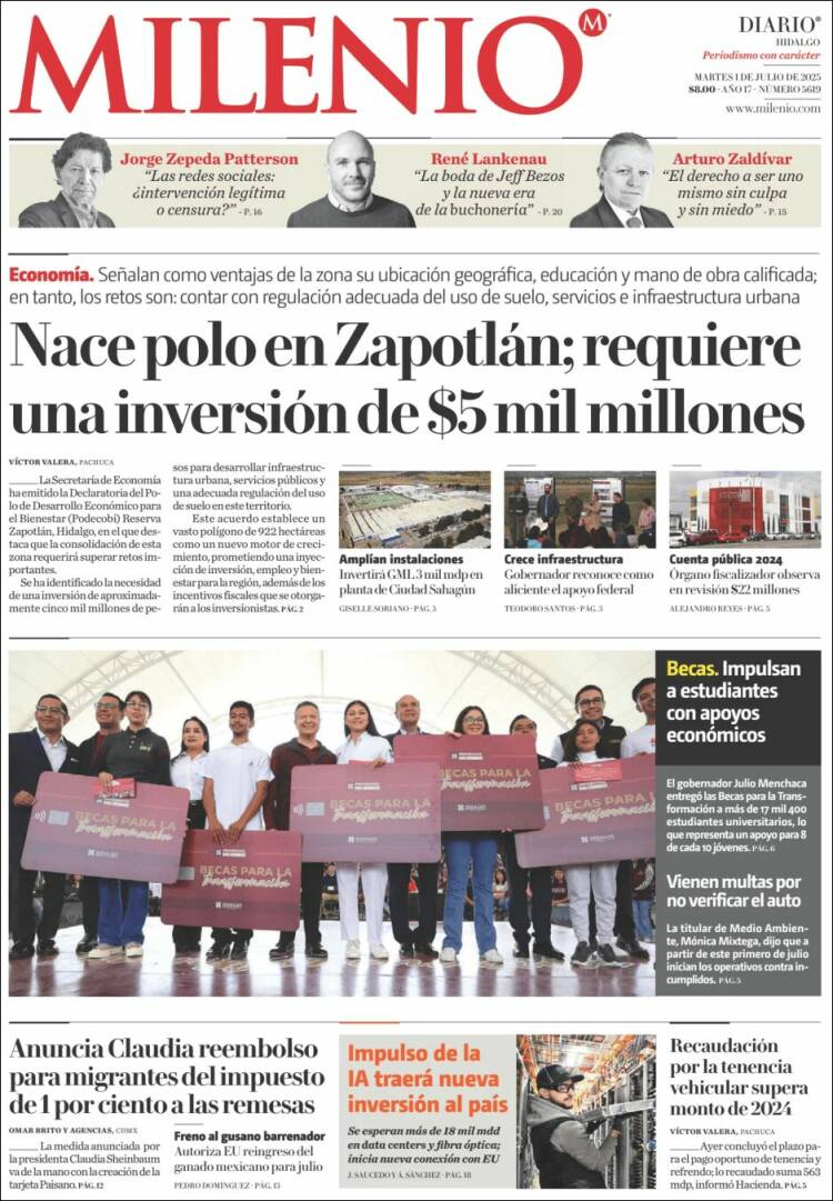 Portada de Milenio de Hidalgo (México)
