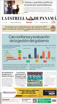 Portada de La Estrella de Panamá (Panamá)