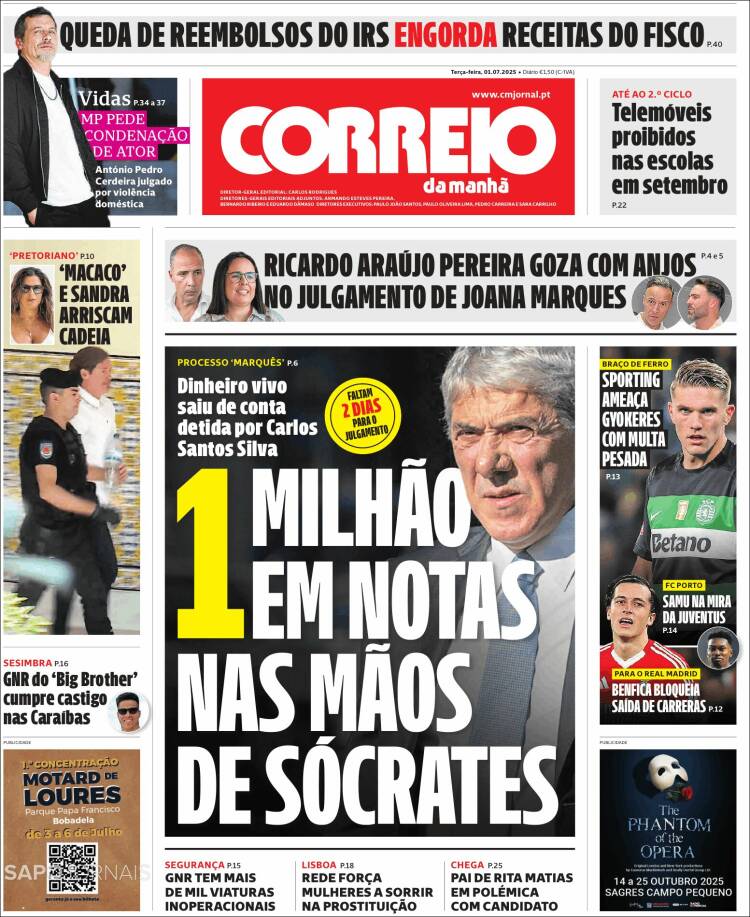 Portada de Correio da Manhã (Portugal)