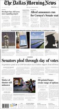 Portada de Dallas Morning News (USA)