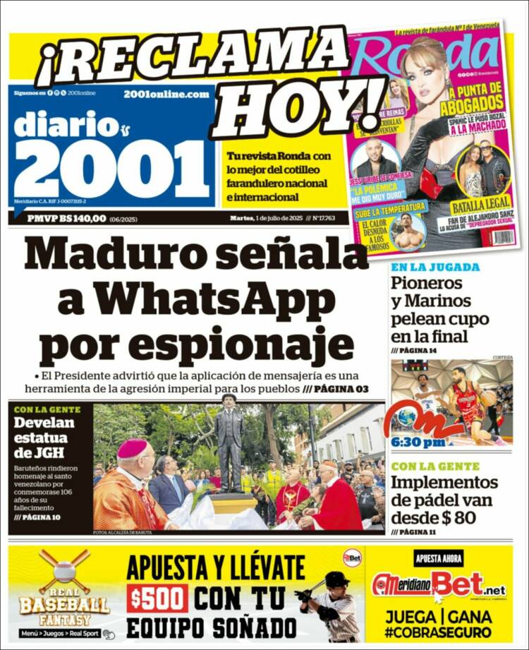 Portada de 2001 - Dosmiluno (Venezuela)