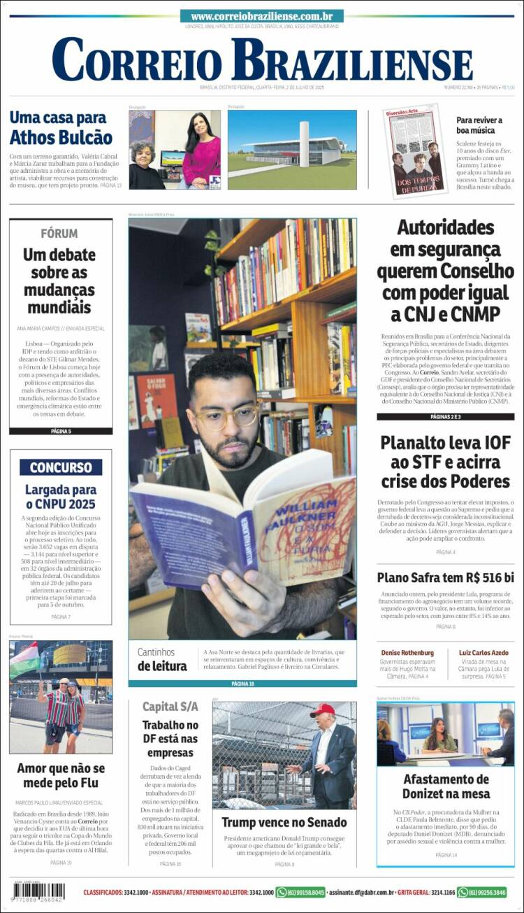 Portada de Correio Braziliense (Brasil)