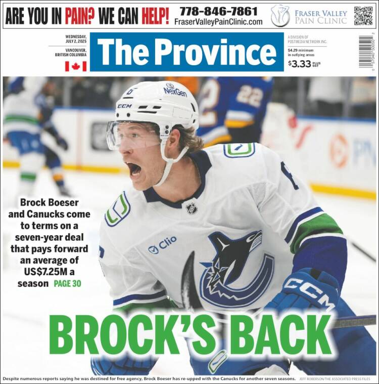 Portada de The Province (Canada)