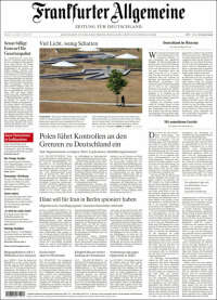 Portada de Frankfurter Allgemeine (Allemagne)