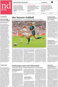 Portada de Neues Deutschland (Allemagne)
