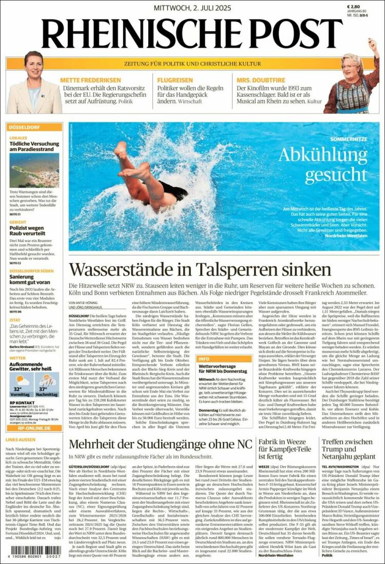 Portada de Rheinische Post (Allemagne)