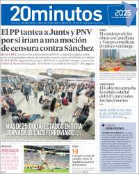 Portada de 20 Minutos - Madrid (Espagne)