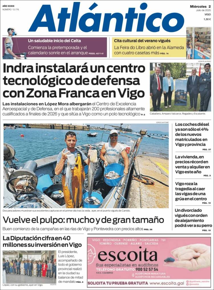 Portada de Atlántico Diario (Spain)