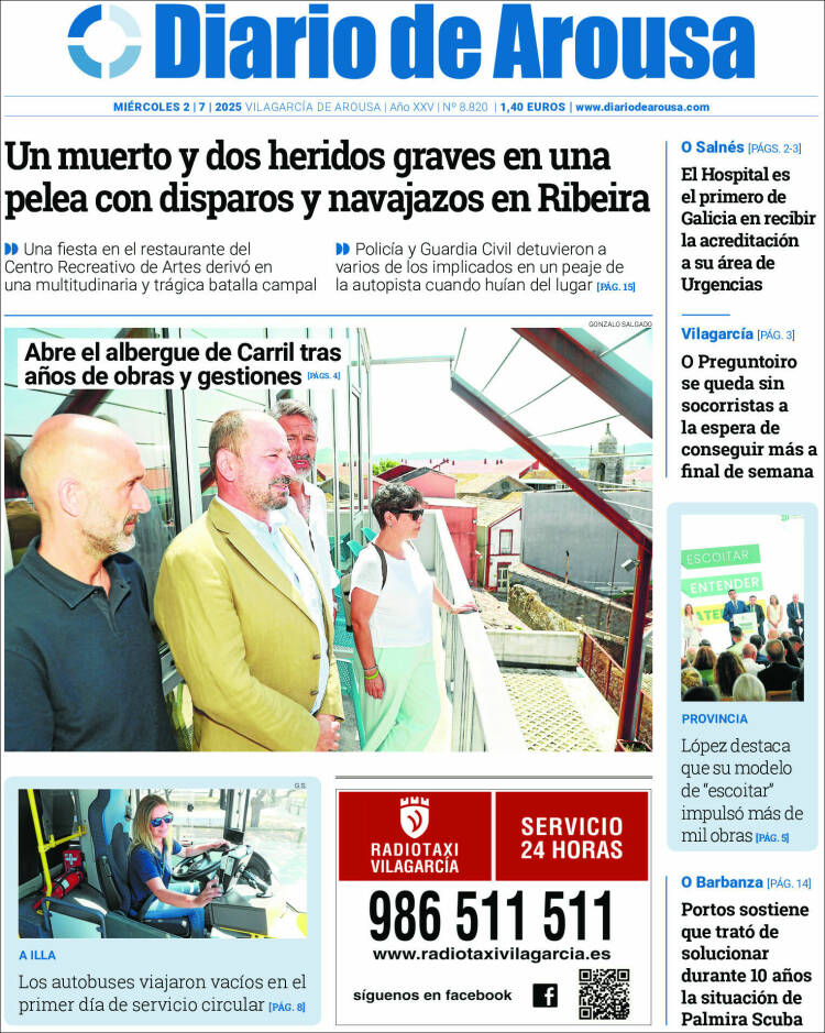 Portada de Diario de Arousa (España)